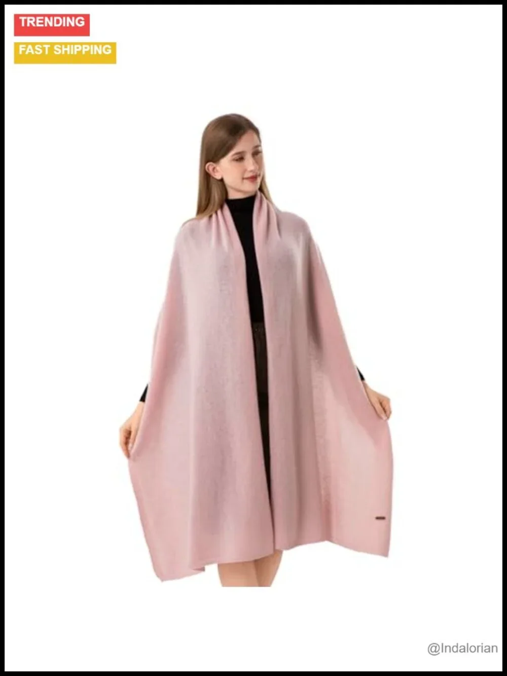 Cashmere Wrap Shawl Extra Large Knitted Scarf Airplane Travel Blanket 60%